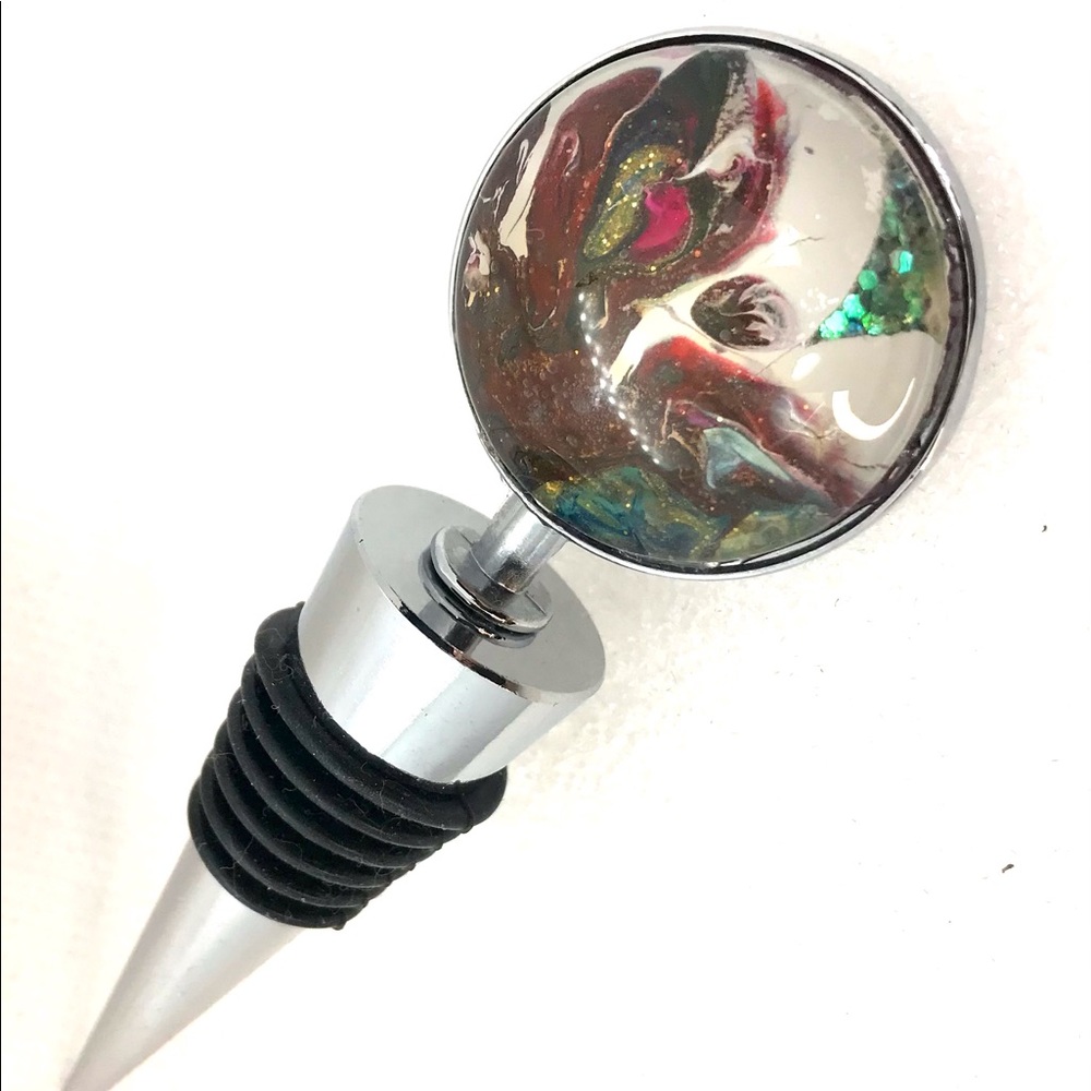 Wine bottle stopper handmade glass dome 30mm